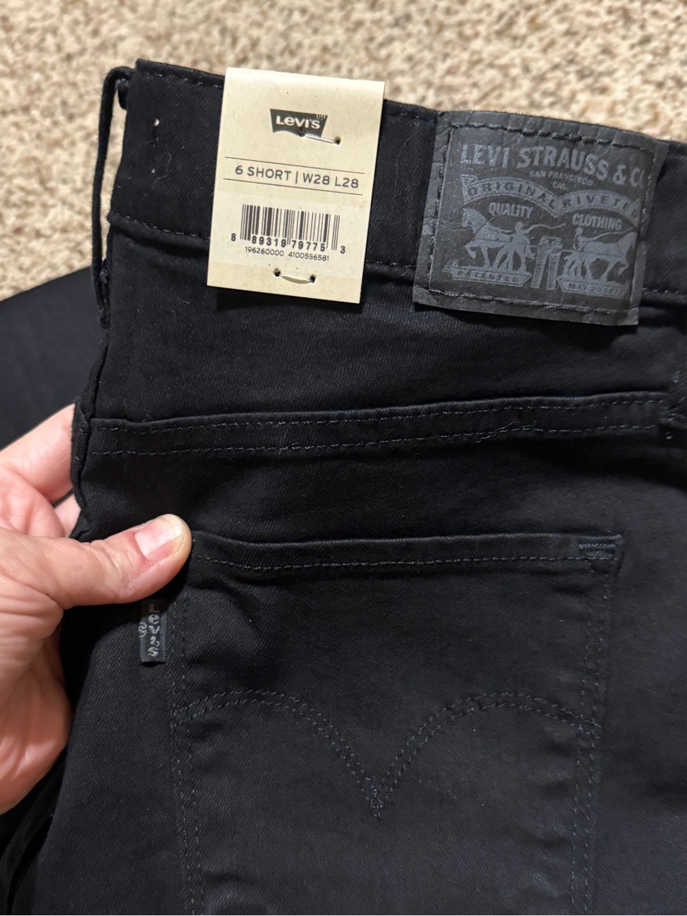 Levi's Black 311 Shaping Skinny Ankle Denim Jeans Womens 6S - Picture 9 of 11